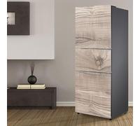 Adhesivos para nevera, Adhesivo for nevera, cubierta completa for puerta, cubiertas for frigorífico, pegatinas de pared for calcomanía cocina, efecto grano madera(M: 60x180 cm)