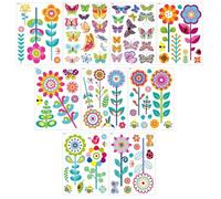 Adhesivos para ventanas de flores, decoración del hogar de doble cara, calcomanías de primavera para ventana, decoración de habitación, para dormitorio, baño, sala de juegos, apartamento, escuela