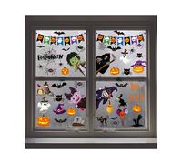 Adhesivos para ventanas de Halloween, artículos para fiestas de casas embrujadas de Halloween