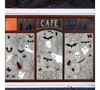 Adhesivos para ventanas de Halloween, artículos para fiestas de casas embrujadas de Halloween