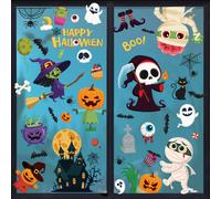 Adhesivos para ventanas de Halloween, artículos para fiestas de casas embrujadas de Halloween