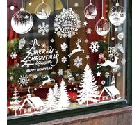 Adhesivos para ventanas navideños, decoraciones navideñas autoadhesivas 197 adhesivos para ventanas1