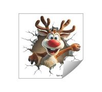 Adhesivos Pared Papá Noel, Adhesivos Navideños 3D Efecto Visual Que Rompe Pared, Decoración Navideña Invierno, Vinilos Adhesivo Fáciles Pegar, Para Dormitorios, Salas Estar, Decoración Fiestas Casa