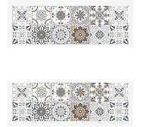 Adhesivos vintage para azulejos de baño. Adhesivos de pared for azulejos retro, cocina, baño, 24 piezas, multicolor, 10-20 cm(Color 6,15cmx15cmx24PCS)