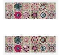 Adhesivos vintage para azulejos de baño. Adhesivos de pared for azulejos retro, cocina, baño, 24 piezas, multicolor, 10-20 cm(Color 3,15cmx15cmx24PCS)
