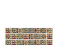 Adhesivos vintage para azulejos de baño. Pegatinas de pared de azulejos retro autoadhesivas 24 piezas Multicolor 10-20 cm(Color 6,10x10cmx24PCS)