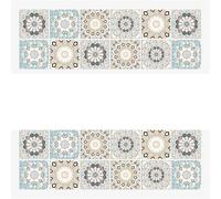 Adhesivos vintage para azulejos de baño. Pegatinas de pared de azulejos retro, multicolor, varios tamaños, paquete de 24(Color 1,15x15cmx24PCS)