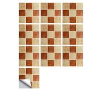 Adhesivos vintage para azulejos de baño. Pegatinas de pared de azulejos retro, multicolor, varios tamaños, paquete de 10(Color 11,20cmX20cmX10pcs)