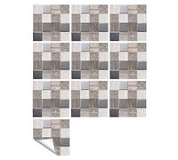 Adhesivos vintage para azulejos de baño. Pegatinas de pared de azulejos retro, multicolor, varios tamaños, paquete de 10(Color 6,10cmX10cmX10pcs)