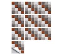 Adhesivos vintage para azulejos de baño. Pegatinas de pared de azulejos retro, multicolor, varios tamaños, paquete de 10(Color 13,15cmX15cmX10pcs)