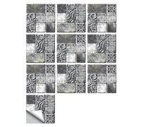 Adhesivos vintage para azulejos de baño. Pegatinas de pared de azulejos retro, multicolor, varios tamaños, paquete de 10(Color 27,20cmX20cmX10pcs)