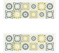 Adhesivos vintage para azulejos de baño. Pegatinas de pared de azulejos retro, multicolor, varios tamaños, paquete de 24(Color 7,15x15cmx24PCS)