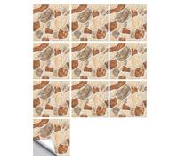 Adhesivos vintage para azulejos de baño. Pegatinas de pared de azulejos retro, multicolor, varios tamaños, paquete de 10(Color 20,20cmX20cmX10pcs)