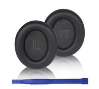 Adhiper Almohadillas de repuesto para auriculares Anker Soundcore Life Q30 y Q35, Soundcore by Anker Life Q35 con espuma viscoelástica suave y piel sintética (negro)