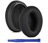 Adhiper Almohadillas de repuesto para auriculares inalámbricos Sennheiser HD450BT/HD4.50BT, HD430 HD440 HD350BT HD400S HD458BT con tela de malla, espuma viscoelástica (negro)