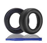 Adhiper Almohadillas de repuesto para auriculares Sony Playstation 5 Pulse PS5 3D, almohadillas de piel de proteína PS5, almohadillas de espuma viscoelástica de forma segura (color negro)