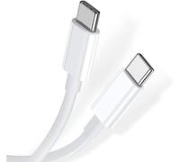 Adhiper Cable USB-C a USB-C 60W 20V/3A, Cable Tipo C Carga Rapida, Compatible con Huawei MateBook 13/14/D14/D15/16s/D16, MateBook X Pro, MatePad 11/Pro, Serie Mate 50/60, etc. (2m/Blanco)