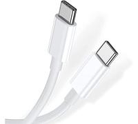 Adhiper Cable USB-C a USB-C 60W 20V/3A, Cable Tipo C Carga Rapida, Compatible con Huawei MateBook D16/16s, MateBook 15, MatePad Air/Pro 13.2, Serie Nova 10/11, Serie Mate 40, etc. (50cm/Blanco)