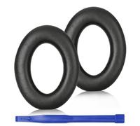 Adhiper Es compatible con los auriculares inalámbricos Accentum/Accentum Plus de Sennheiser y está hecho de piel sintética suave y espuma viscoelástica; para una experiencia auditiva agradable (negro)