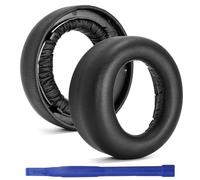 Adhiper PS5 Almohadillas de Repuesto Compatibles con el Sony PlayStation 5 Pulse 3D Auriculares, Almohadillas de Cuero de Proteína Cómodo y Espuma de Memoria (Negro)