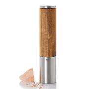 AdHoc EP61 - Molinillo eléctrico de pimienta eMill.5, CeraCut® de cerámica, incluye pilas, madera de acacia, acero inoxidable