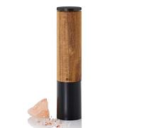 AdHoc EP62 - Molinillo eléctrico de pimienta eMill.5, CeraCut® de cerámica, incluye baterías, madera de acacia, acero inoxidable negro