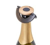 AdHoc FV52 - Tapón para champán y champán (plástico/silicona), color negro y dorado