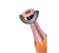 AdHoc FV54 - Tapón para champán y champán (plástico/silicona), color negro y rosa