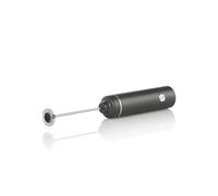 AdHoc Moro - Espumador de leche eléctrico recargable, potente espumador de leche de mano de un toque/espumador de salsa/mezclador de bebidas, acero inoxidable/plástico, batidor extraíble, gris oscuro