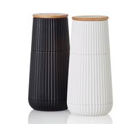 AdHoc MP150 Scape Salt and Pepper Mill Set in Relief Design Black and