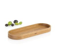 AdHoc Posavasos Posto Bandeja de Madera, Madera de Acacia, Molinillo de Sal y Pimienta, Soporte para Cuenco de Leche y azúcar, Soporte para té y café, vinagrera para Velas, 23 cm x 8 cm
