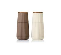 ADHOC Set de molinillo de sal y pimienta SCAPE 12cm Dark & Light Beige beige