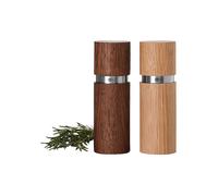 ADHOC Set de molinillo de sal y pimienta TEXTURA 2 piezas 15 cm marrón