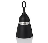 Adhoc floatea colador de té plástico, acero inoxidable negro, plata