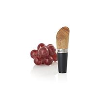 AdHoc VA08 - Tapón para botella de vino (madera de acacia, acero inoxidable/silicona)