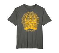 Adi Shakti Krishna Camiseta, Hombre Tallas Grandes, Asfalto, 5X Alto