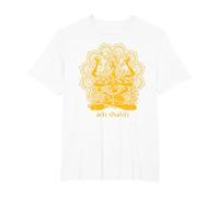 Adi Shakti Krishna Camiseta, Hombre Tallas Grandes, Blanco, 2X Alto