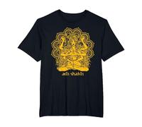 Adi Shakti Krishna Camiseta, Hombre Tallas Grandes, Negro, 2X Alto