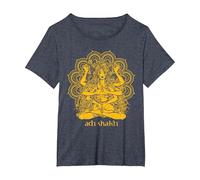Adi Shakti Krishna Camiseta, Mujer Tallas Grandes, Azul Jaspeado, 2XL Grande