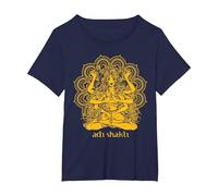 Adi Shakti Krishna Camiseta, Mujer Tallas Grandes, Azul Marino, 2XL Grande