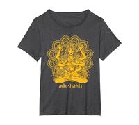 Adi Shakti Krishna Camiseta, Mujer Tallas Grandes, Jaspeado Oscuro, 5XL Grande