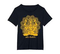 Adi Shakti Krishna Camiseta, Mujer Tallas Grandes, Negro, 2XL Grande