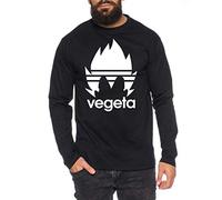 Adi Vegeta Manga Larga de los Hombres One Goku Dragon Master Son Ball Vegeta Turtle Roshi Piece Golds Db, Farbe2:Negro, Größe2:Large