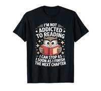 Adicción a la Lectura Divertida Diciendo Amante de los Libros de búho Camiseta