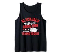 Adicción al juego de cartas de mesa Blackjack jugador de blackjack Camiseta sin Mangas