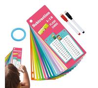 Adición de tarjetas de aprendizaje de matemáticas - 15 unidades de tarjetas de ejercicio reutilizables y fáciles de limpiar, juego educativo de cálculo para niños, tarjetas de escritura duraderas con