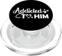 ADICTED TO Him Parejas a Juego Día de San Valentín él y Ella PopSockets PopGrip para MagSafe