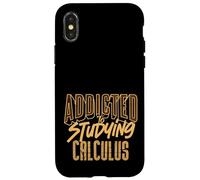 Adicto a estudiar cálculo Matemáticas Amante Vida estudiantil Carcasa para iPhone X/XS