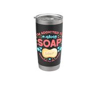 Adicto a hacer jabón algún día ama a los distribuidores de jabón Vaso térmico de acero inoxidable de doble pared