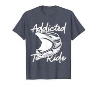 Adicto a la conducción | Motocross Camiseta, Hombre, Azul Jaspeado, 4XL